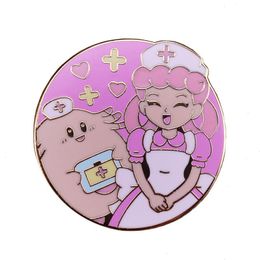 Verpleegster Chan Pretty Warrior Cute Pastel Email Booch Pin Jeans Jacket Rapel Hard Metal Pins Broches Badges Exquise Sieraden