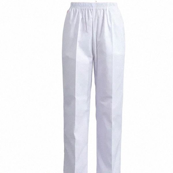 Pantalon d'infirmière pour femmes, pantalon de travail médical ample, blanc, bleu poudre, pantalon de médecin, taille pour hommes, élastique et respirant, W6cA #