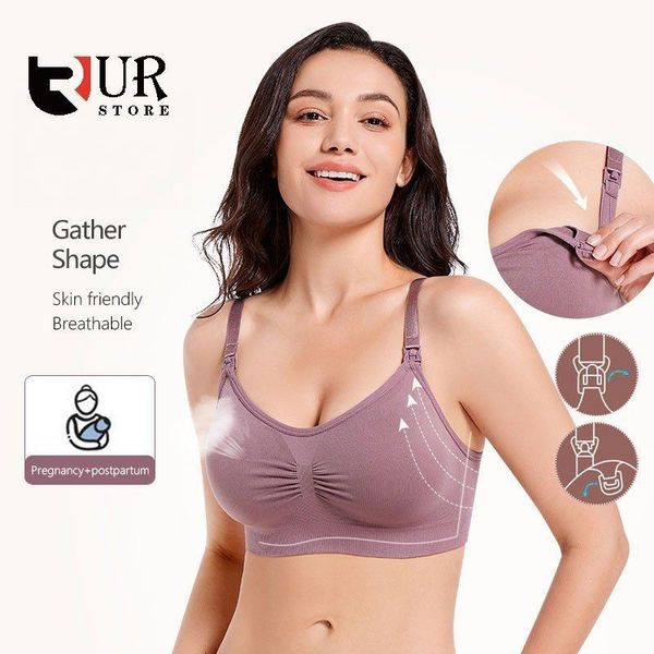 Bra infirmier Bra respirant allaitement soutien-gorge maternité sans couture de maternité pour la grossesse Femmes Anti-droping Push up Bra pour maman allaitée