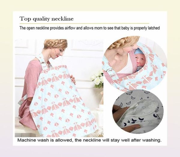 Couverture d'allaitement allaitement maternel bébé en mousseline en coton respirant L GRAND TAILLE BIG ENREGISTREMENT CAP APRON 70X100 2211048184410