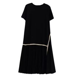 Nursing jurken zomer mode plus size losse korte kleine zwarte jurk postpartum middellange lengte kleding 210615