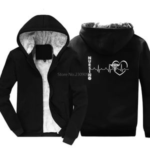 Verpleging Hart Print Grappige hoodies mannen Katoen dikker Warm Houden Sweatshirts Hip Hop jas Cool Tops Harajuku Streetwear 231220