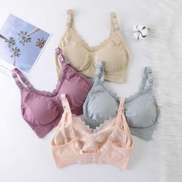 Nursing Maternity Borstvoeding Bra Voorkomen Verzakking Voor Zwangere Vrouwen Ondergoed Plus Size Borstvoeding BH Cotton Y0925