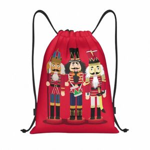 Nootcracker Soldaat speelgoed Kerstcadeau Drawpack Backpack Sports Gym Tas voor mannen Dames Training Sackpack T3WO#