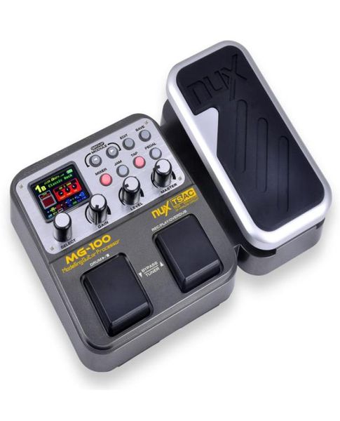 Pedal de guitarra NUX MG100 Pedal multiefectos 58 modelos de efectos Máquina de ritmo en bucle de 20 segundos 8 efectos reproducidos simultáneamente6371084