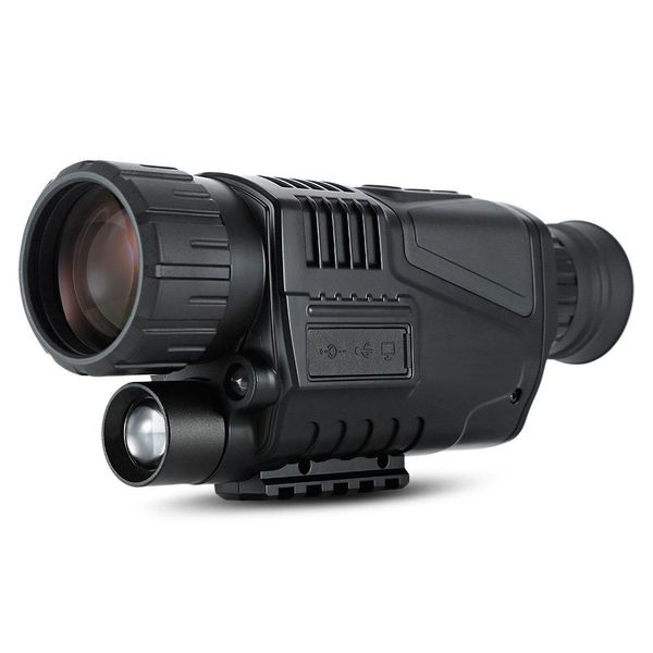 Monoculaire de Vision nocturne de chasse à infrarouge 5x40 HD, télescope puissant, caméra numérique militaire à vision nocturne, longue portée dans l'obscurité
