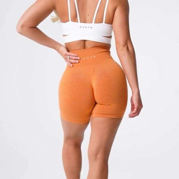 Nvgtn leggings Pro Shorts Short court de fitness avec taille haute fine et fesses relevées Pantalon moulant pêche Pas de short à fil gênant