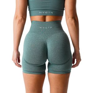 Nvgtn shorts sans couture hauts hauts pour les femmes souriant contour biker gym yoga workout 240408