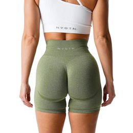 Nvgtn shorts transparents femmes femmes entraîneurs de scrunch sans couture shorts hauts buac de la taille