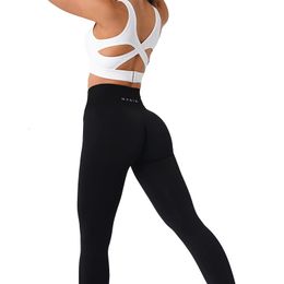NVGTN Leggings sans couture solides femmes collants d'entraînement doux tenues de Fitness pantalons de Yoga taille vêtements de sport Leggings en Spandex 240115