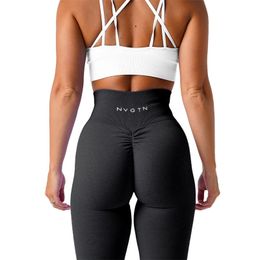 Nvgtn gespikkelde scrunch naadloze leggings vrouwen zachte workout panty fitness outfits yoga broek sportschool slijtage 240425