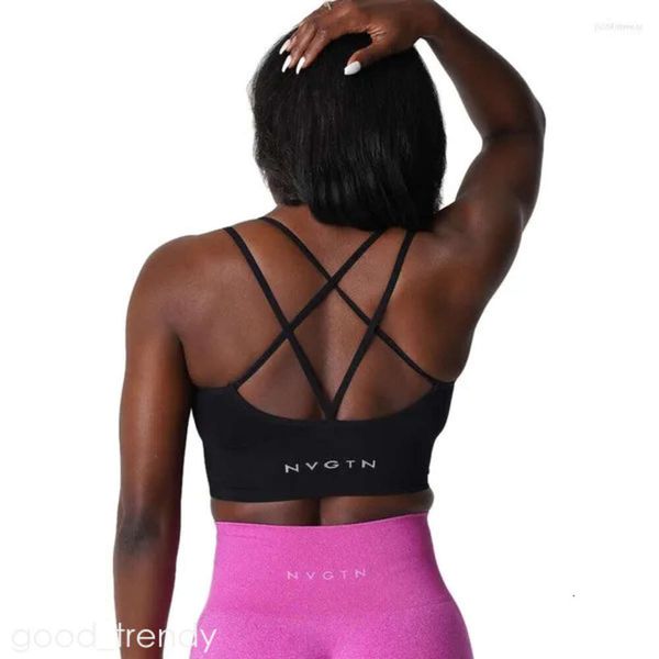 Nvgtn t shirt fleurish spandex top woman fitness élastique élastique amélioration de sein de loisir sous-vêtements nvgtn leggings 360