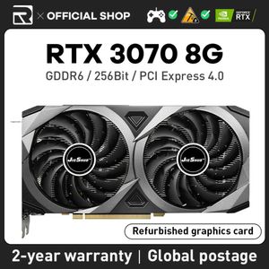 Nvidia GeForce JIEHSUO RTX 3070 8GB tarjetas gráficas juegos PCI Express 4,0 16X GDDR6tarjeta de vídeo 8pin doble ventilador ordenador Gpu juego