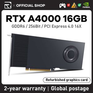 NVIDIA JIESHUO RTX A4000 16GB marque carte graphique Turbofan professionnel minier ETC RVN KAS CFX GDDR6 256Bit PCI Express 4.0 16X