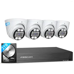 NVR POE CAMERA SYSTEEM HUNMELEN AUTO DETECTIE 8CH 4PCS WIRED ONDERHOUDEN 2-WAY AUDIO IP CAM 2TB HDD FNA108E-T4