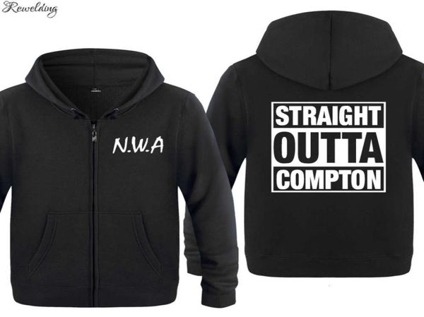 NWA Straight Outta Compton sweat à capuche pour homme Hip Hop polaire fermeture éclair manches longues veste manteau homme sweat survêtement Moleton Masculino6632939