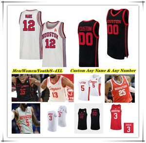 Ncaa Houston Cougars College Basketball Jerseys L.J. Cryer Emanuel Sharp Jamal Shead J'Wan Roberts Damian Dunn Ja'Vier Francis Terrance Arceneaux Marcus Sasser 4XL