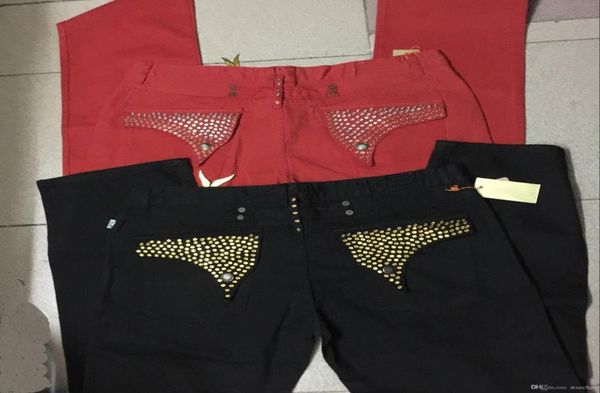 NWT Mens Jeans Robin Denim Jean con bolsillos de cristal Palabos de color sólido Pantalones rectos Tamaño 30426037861