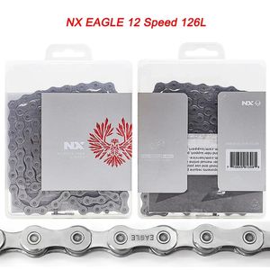 NX Eagle 1x12s Chaîne de vélos pour montagne Silvery 126L 12S 12V Power Bicycle MTB Pièces 231221