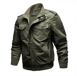NXH Cotton Mens Jackets Stand Army Jacket M6XL Big Size Men Coats Flight Jacket Tough Guy Wear 993111011567