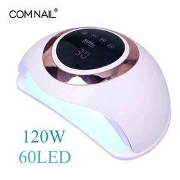 NXY 120W NAIL LAMP VOOR MANICURE 60LEDS CULTIE VOOR ALLE SOORTEN GELS UV LED DROGER DUOBLE HANDEN FAST DROGEN SALON GEBRUIK ART GEREEDSCHAP 220624