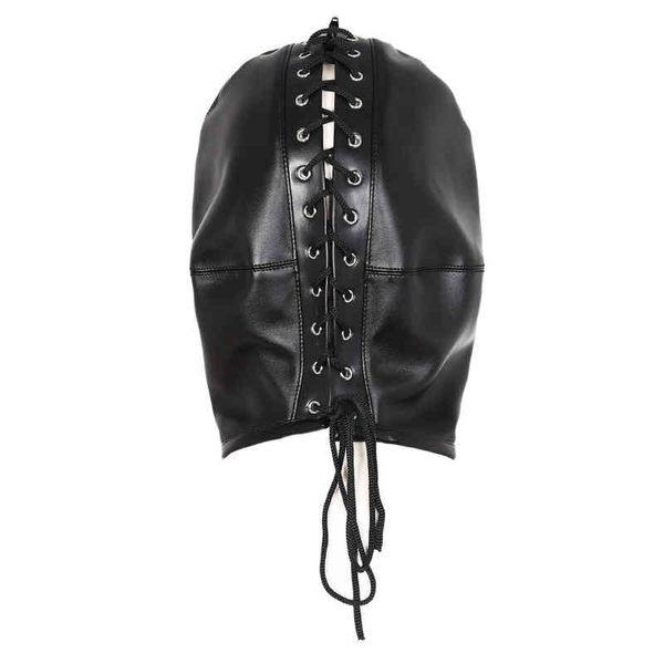 NXY adulte SM jouets Lovefun Strict cuir Premium avec oeil ouvert museau amovible Bondage fétiche esclave capuche fantaisie visage Toy0108