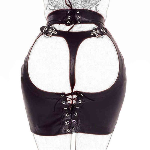 Nxy Jouets pour adultes Cmatech Fétiche Esclave Fessée Pu Cuir Ouvert Hanche Bondage Contraintes Érotique Sm Produit de Sexe Jouet Jeu 1207