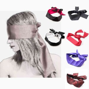 NXY Jouets pour adultes Jeu de rôle Sexe avec les yeux bandés Jouets de soie Satin Cravate Masque pour les yeux pour femmes hommes Bdsm Menottes Poignet Bondage Jeux Fête Vie nocturne 1201