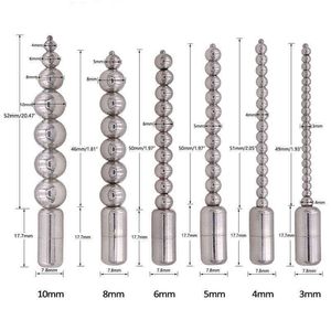 NXY Jouets pour adultes perles urétrales en acier inoxydable dilatateur de pénis insérer tige de sondage jouets sexuels pour hommes masturbateurs son urétral Torture pénis Plug 1202 1202