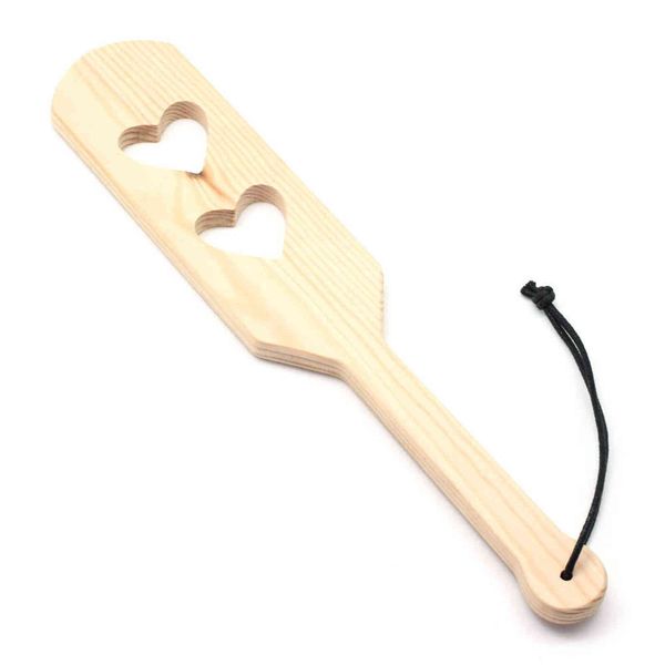 NXY Adulte Jouets En Bois Paddle Bambou Fessée (Double Coeurs Découpés) Bdsm Érotique Sex Toy Jeu Pour Les Couples 1201