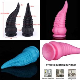 NXY Anal Toys 2022 DildoS Liquid Silicone Octopus Dildo voor vrouwen Men Huge Butt Plug Soft Sex Shop 220506