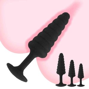 NXY Anal Toys 3pcs Siliconen plug -set mannelijke prostaat massager Butt Bullet Anus Sex for Women Men Men Gay Expander Intimate Goods 220506