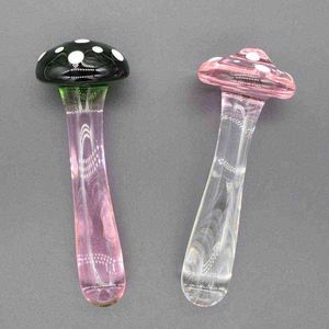 NXY Anal Jouets Cristal Champignon Penis Verre Glass Femme G Spot But But But Beads Masturbation Erotique Expander Adultes Produits 1125