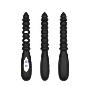 Nxy Anal Toys Perles De Choc Électrique Masculin Massage De La Prostate Vibrateur Silicone Long Plug Vibrant Butt Plugs Sex Toy pour Hommes Femme Gay 220506