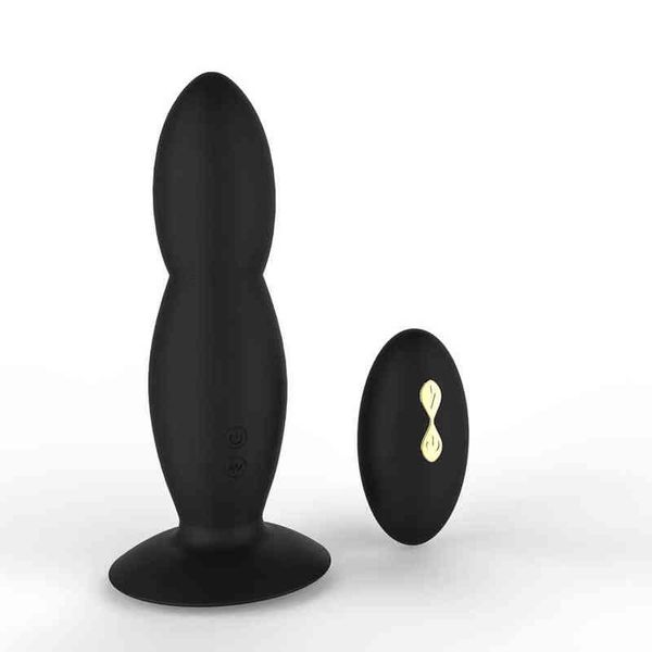 Nxy Anal Toys Fat Télécommande Sans Fil De Charge Vibrateur Silicone Backcourt Plug Anal Prostate Masseur Produits de Sexe 220708