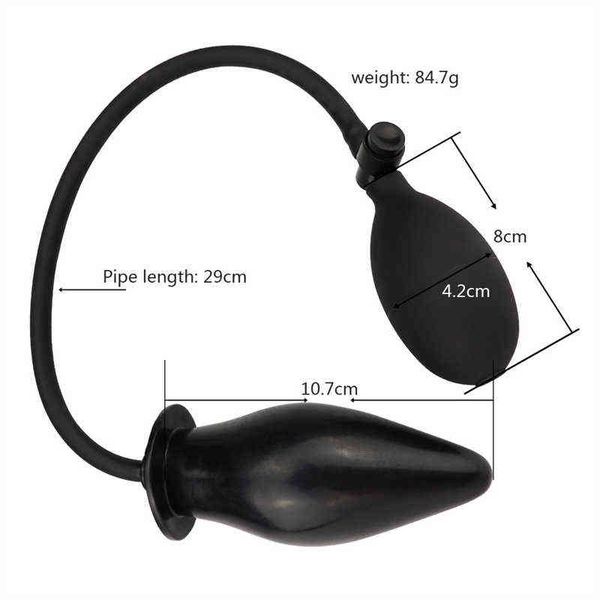 Nxy juguetes anales tapón inflable Dildo Butt Sex para Mujeres Hombres producto culo Buttplug varita mágica pene femenino 220506