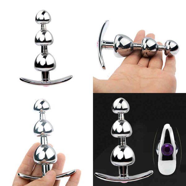 Nxy Anal Toys Mushroom Head Removal Plug Metal Butt Sex pour les femmes Prostata Massage Couples 220420