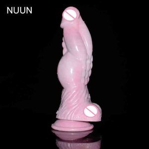 NXY Anal Toys Nuun Alien grosse bite gode véritable prise lesbienne fétiche flirt heureux Massage de la prostate avec nœuds et bosses Sex Toy Store 1206