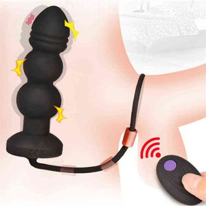 NXY Anal jouets Sex Shop télécommande sans fil mâle Prostate Massage vibrateur perles Plug vibrant fesses jouets pour hommes Gay 1125