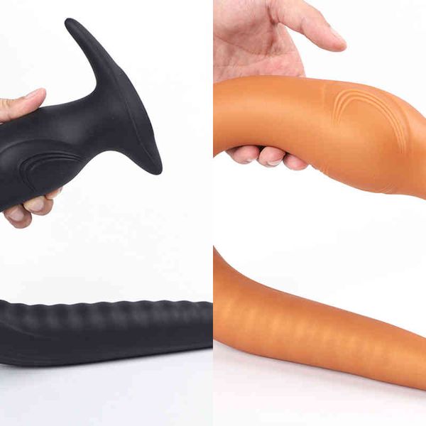 Nxy Anal Toys Super Long Plug Enorme Butt BDSM Producto Inflable S Vagina Dilator Adulto Erótico Juguete para hombres Mujeres Parejas 1218