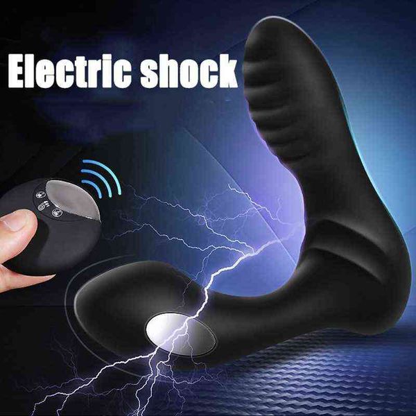 NXY jouets anaux télécommande sans fil choc électrique masseur de prostate vibrateur pour hommes prise de stimulation électrique jouets sexuels gays 1125