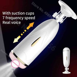 Nxy Automatic Aircraft Cup Suction Hands free Men s Electric Sextoy Retractable Full automatic Adult Sex Products for Men 220419