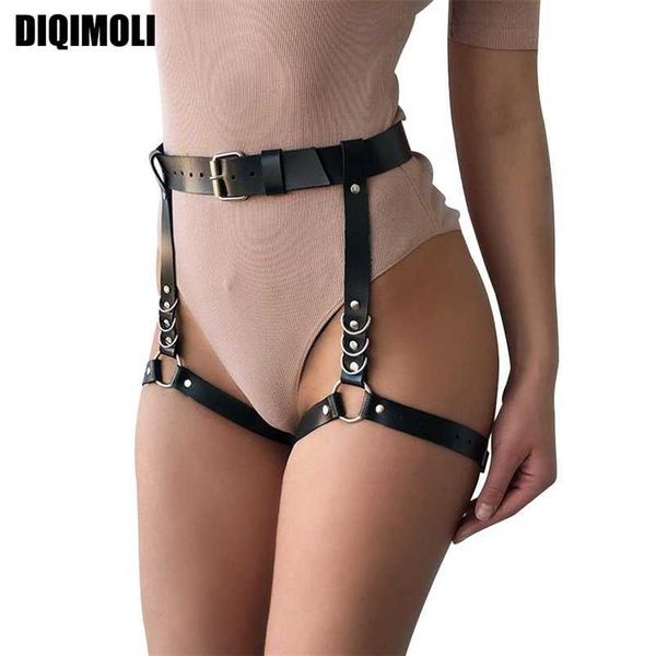 Nxy Bdsm Pantalones de cuero eróticos Ropa Traje Restricciones Ropa ajustable Parejas Juguetes de coqueteo sexual para mujeres