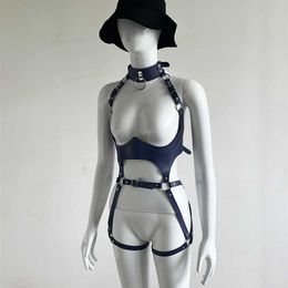 Nxy Bdsm – ensemble complet Sexy pour femmes, col et ceinture réglables, bretelles en cuir Pu, Lingerie gothique, porte-jarretelles, nouvelle collection