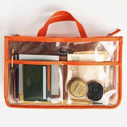 NXY Cosmetische tassen Bolsa de Maquillaje Portátil Multifuncional Para Mujer Bolso Almacenamiento Transparente Con Doble Cremallera Cosméticos 220302