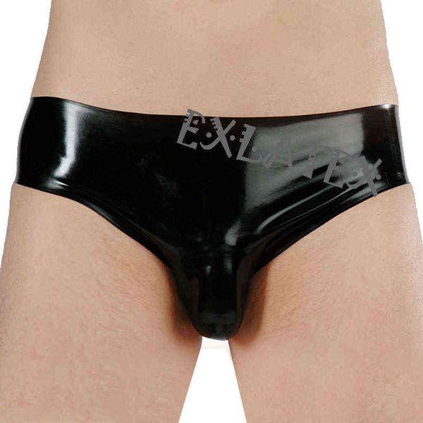 NXY slips et culottes Latex noir sous-vêtements érotiques String en caoutchouc Mini avec bas renflé classique fétiche lingerie Sexy 1126