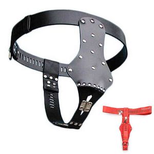 NXY Dispositivo de Castidad Bdsm Anillo Femenino Correa de Cinturón Rojo Negro Cuero de Pu y Ropa Interior Bragas Ropa de Piel Bondage Juguete Sexual Juego para Adultos 1221