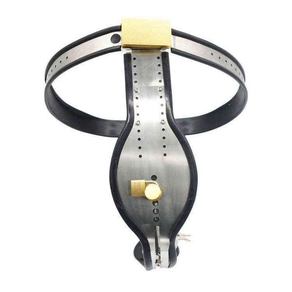 NXY dispositif de chasteté prisonnier oiseau ceinture pour hommes pantalon en forme de T serrure à cerceau en acier inoxydable A182 0416