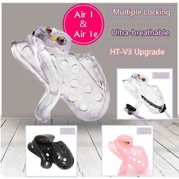 NXY Dispositif de chasteté Trou d'aération Conception Mâle Électrique Cock Pénis Anneaux Air 1 Sex Toys pour Hommes Couples Gays Fournitures Adultes Boutique 181221