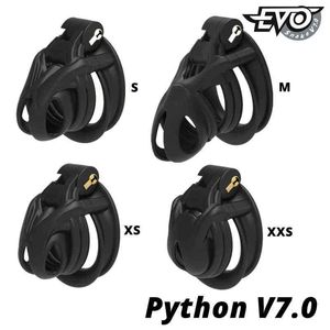 Nxy kuisheidsapparaten black-out nieuwe python v7.0 evo cage mamba mannelijk apparaat dubbel-arc manchet penis ring 3d cobra pik volwassen seks speelgoed 220829